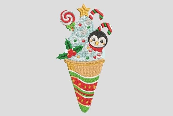 Christmas Ice Cream Cone with Snow Review